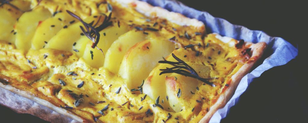 Quiche van aardappel en ui