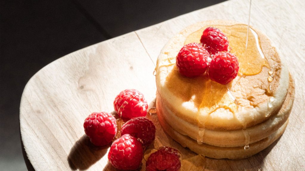 Lactose- en glutenvrije American pancakes met pindakaas