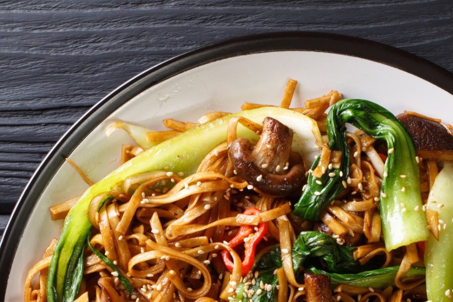 Shiitake met gember in de wok
